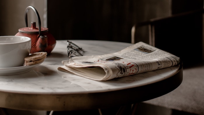 A student newspaper on a table A student newspaper on a table
