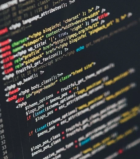 A student reviewing code in our Oxford computer science summer course Close up photograph of a coding screen