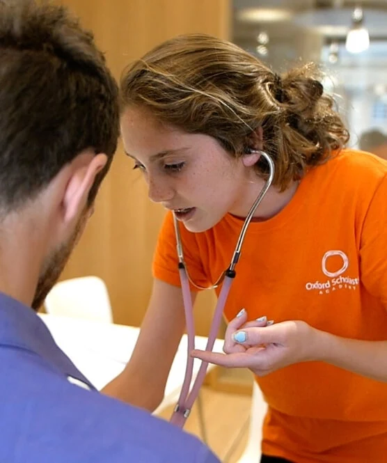 A year 12 student enrolled in a summer medical program in the UK