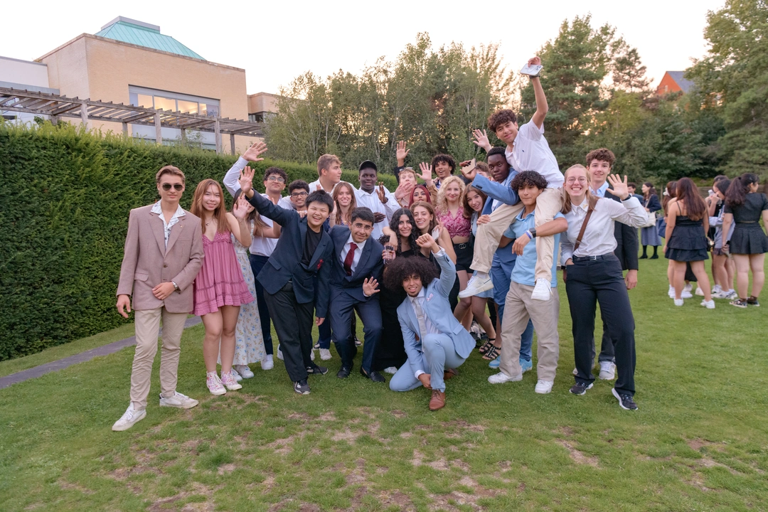 Group of Oxford Scholastica students smiling and posing for a photo